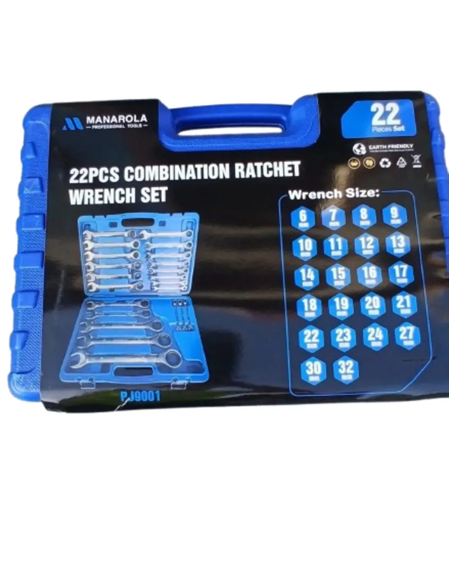 MANAROLA 22PC COMBINATION RATCHET WRENCH SET - Image 2
