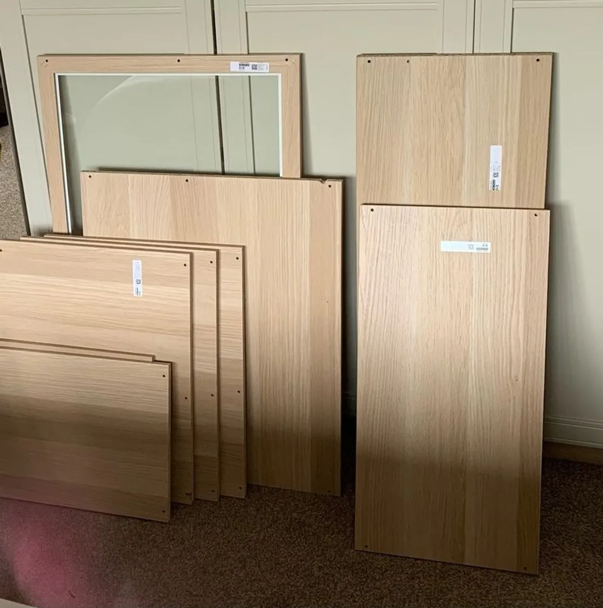 Ikea light oak pax shelves, drawers, hangers - Image 2