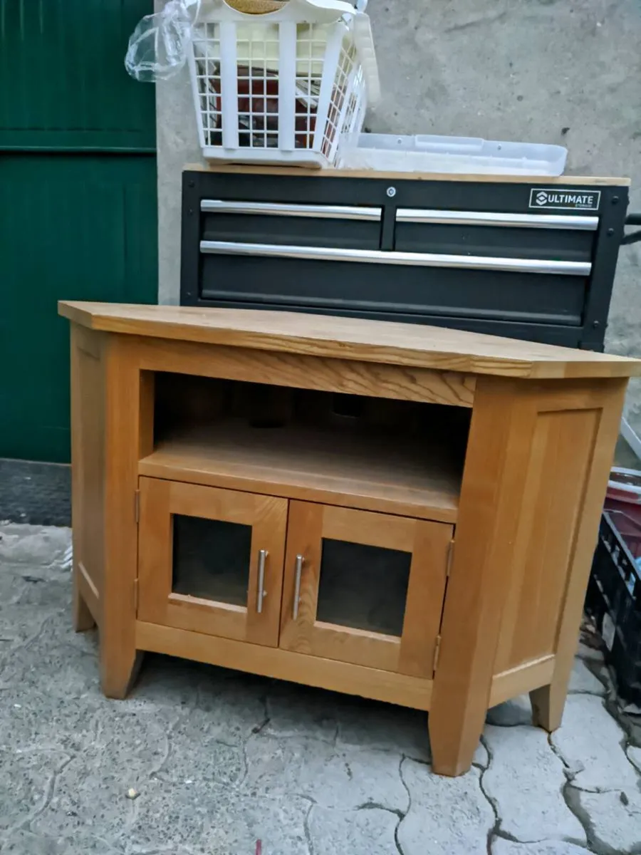 Wooden corner cabinet / TV stand - Image 2