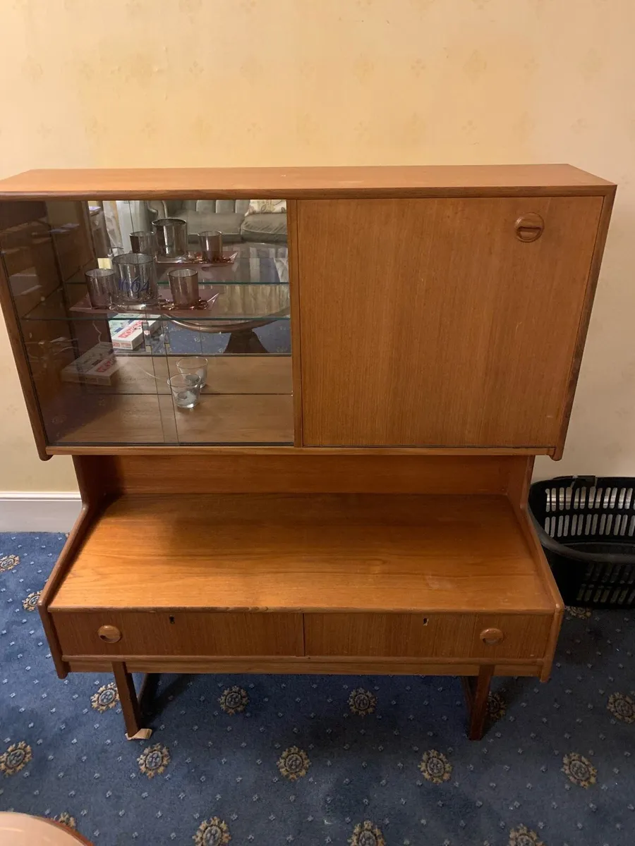 Vintage Mid-Century Teak Bureau / Display Cabinet - Image 1
