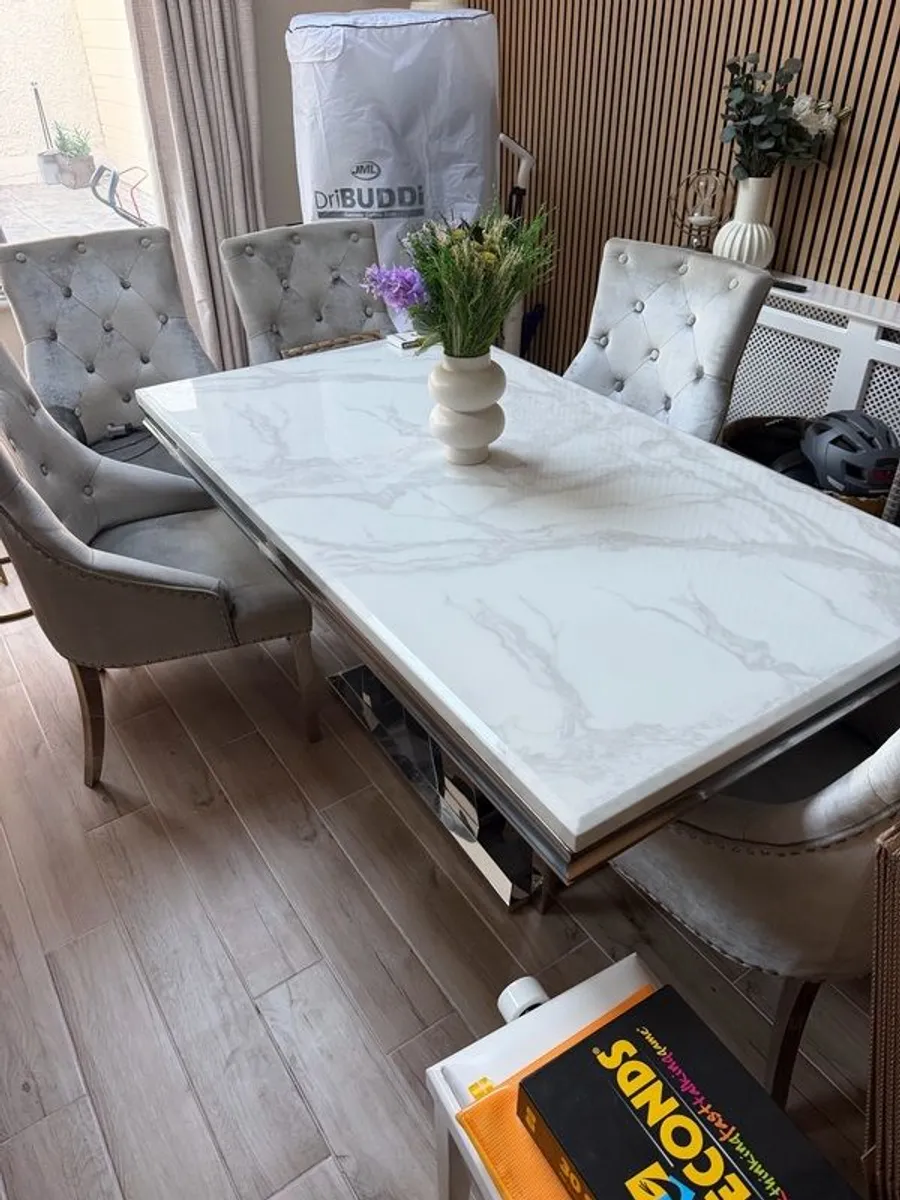 Marble Table and 6 chairs - Image 2