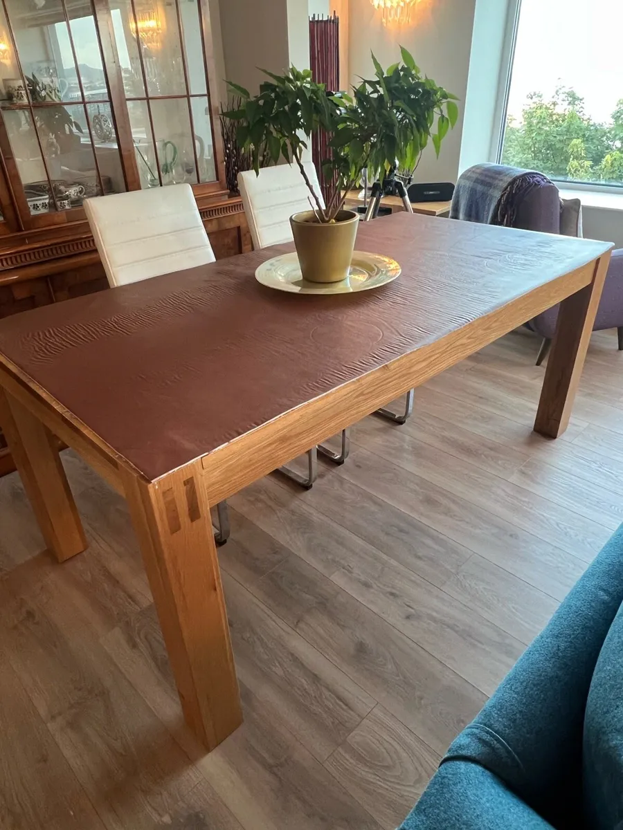 Solid Oak Dining Table - Image 1