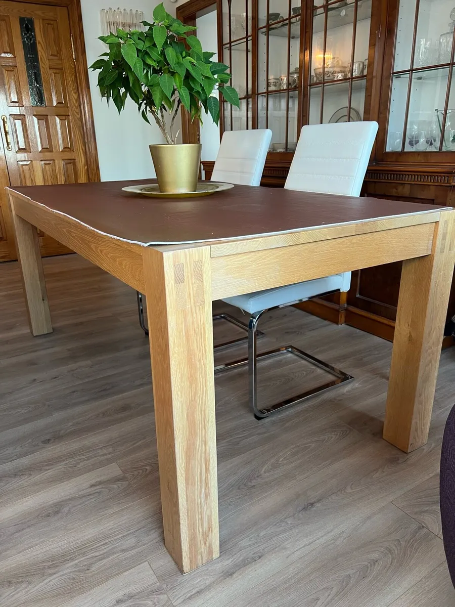 Solid Oak Dining Table - Image 2