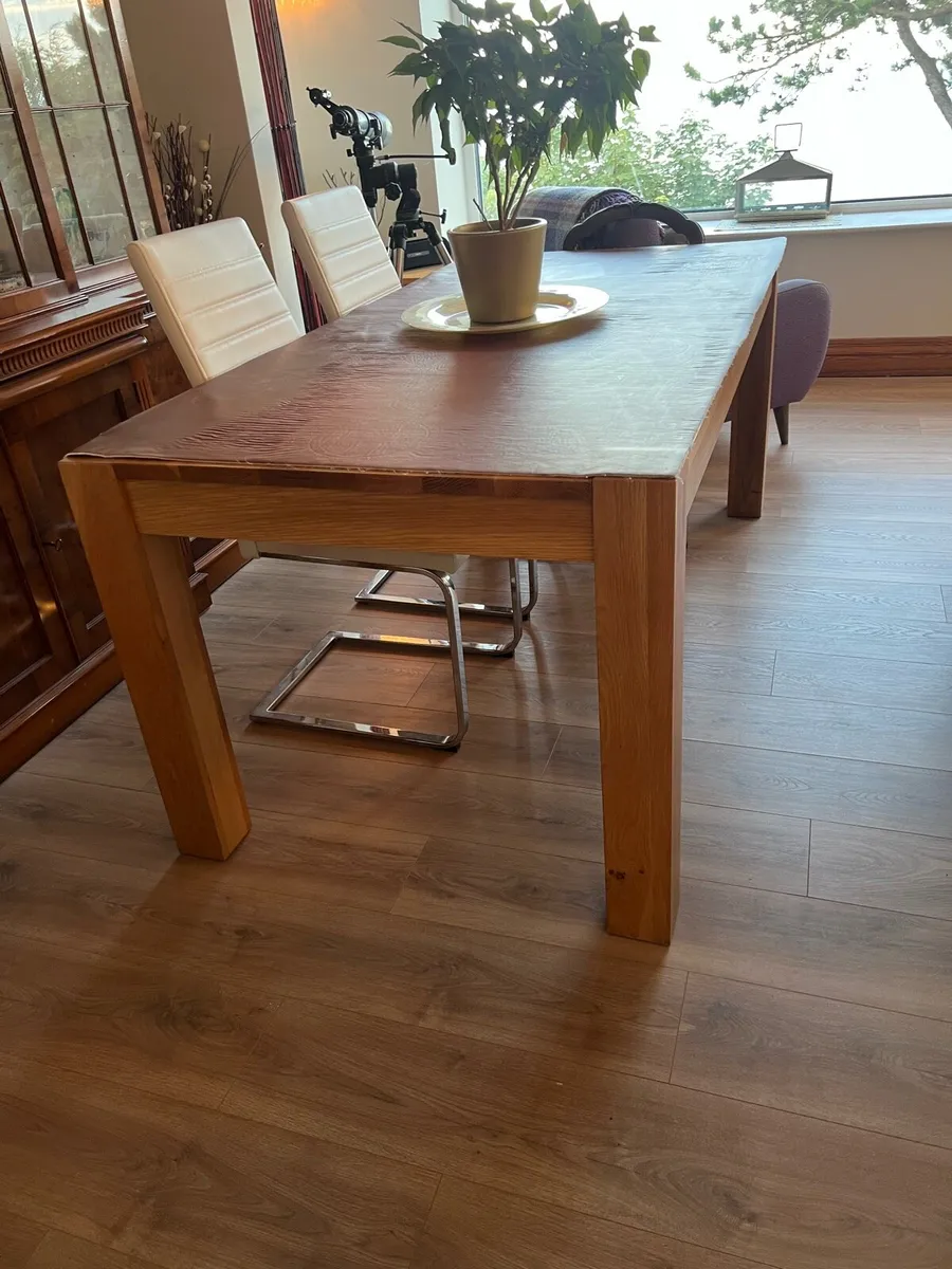 Solid Oak Dining Table - Image 3