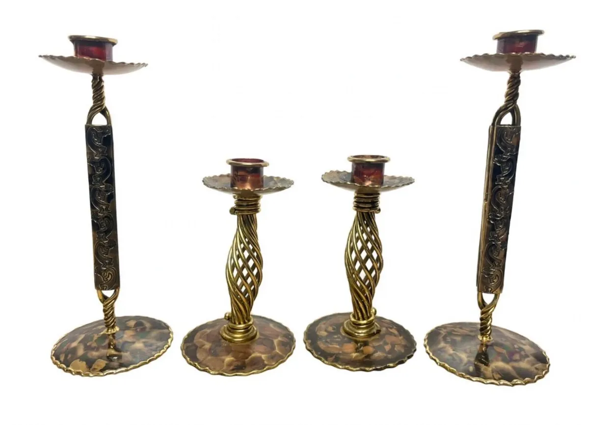1960s  candle holders collection of 4 - Image 1