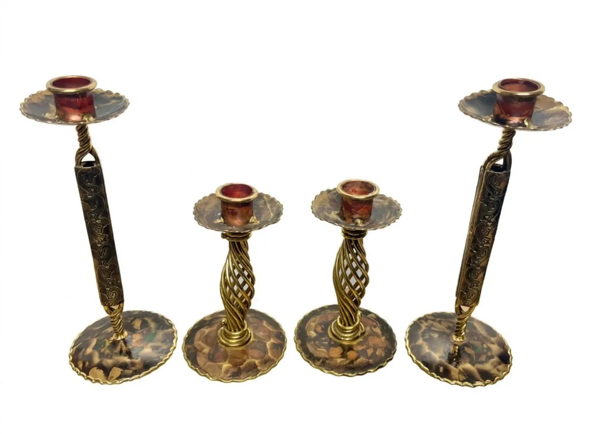 1960s  candle holders collection of 4 - Image 2
