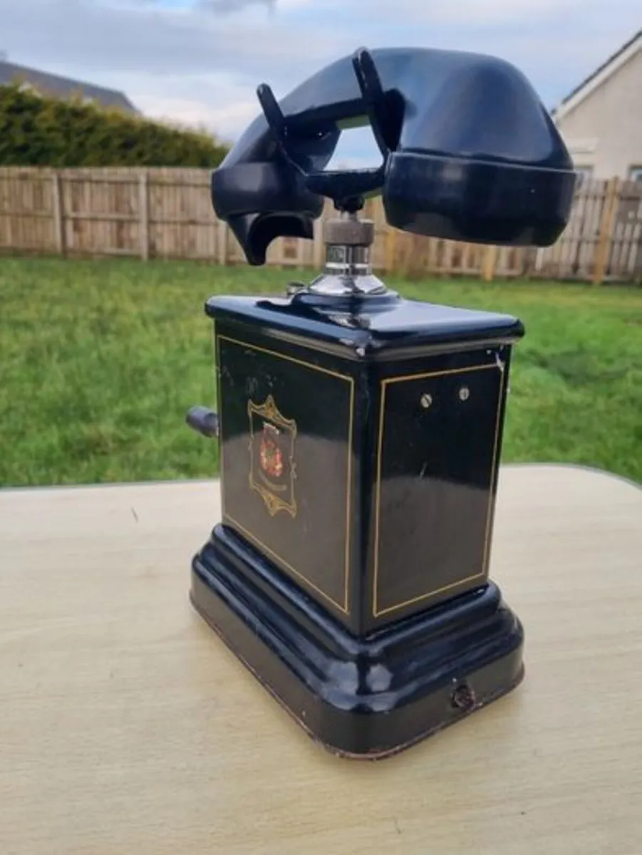 Danish antique crank desk telephone - Image 4