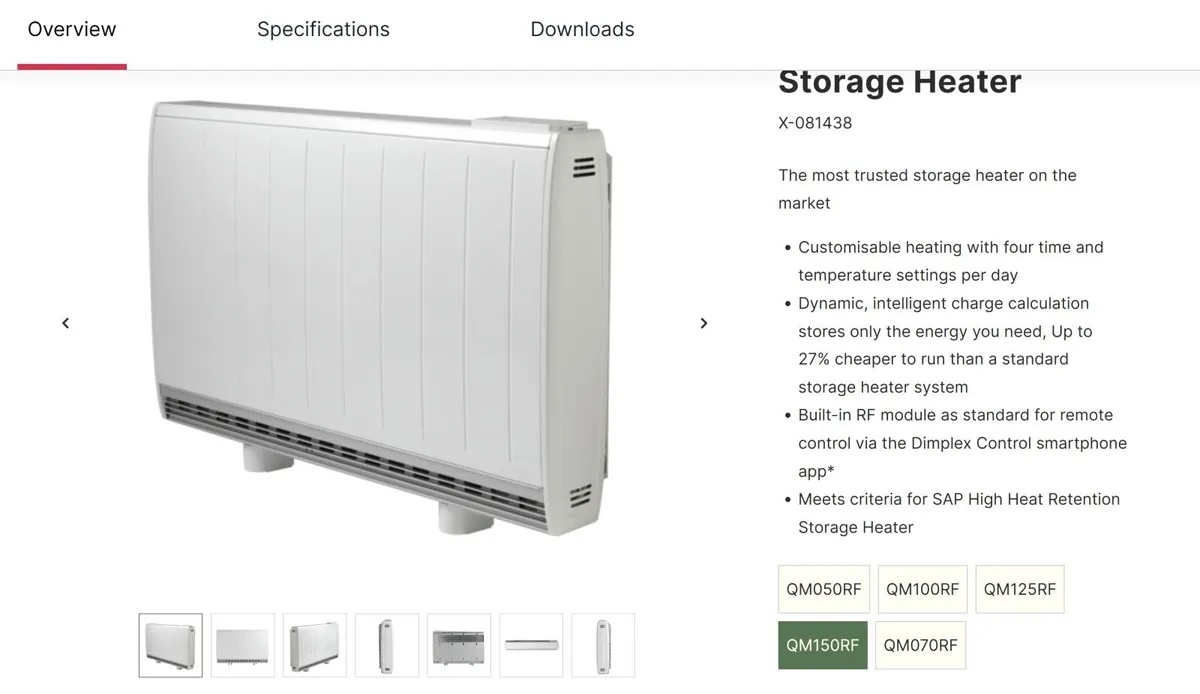 Dimplex 1.5kW Electric Storage Heater - Image 1