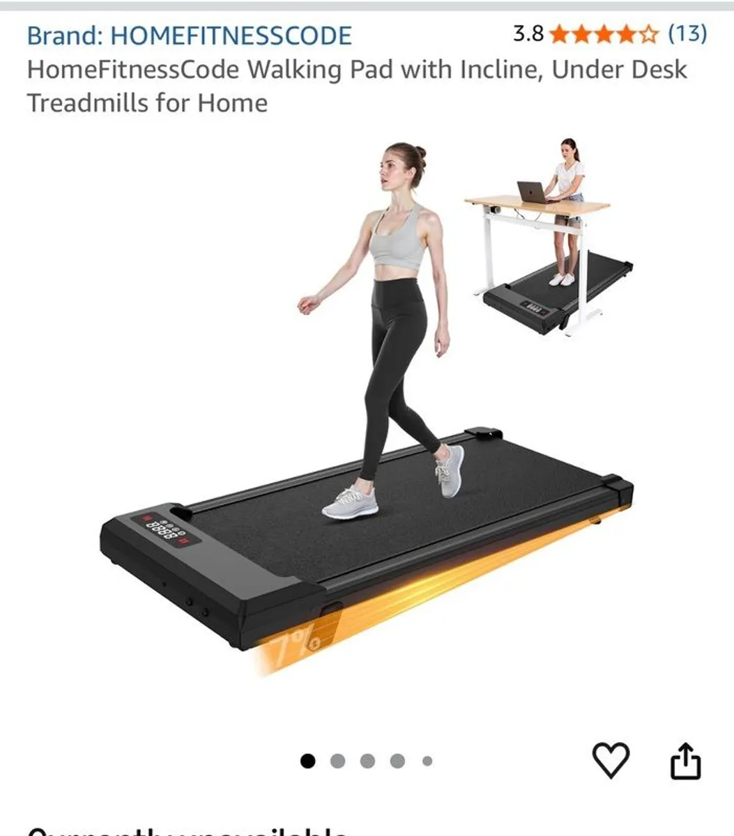 Home walking pad with incline - Image 1