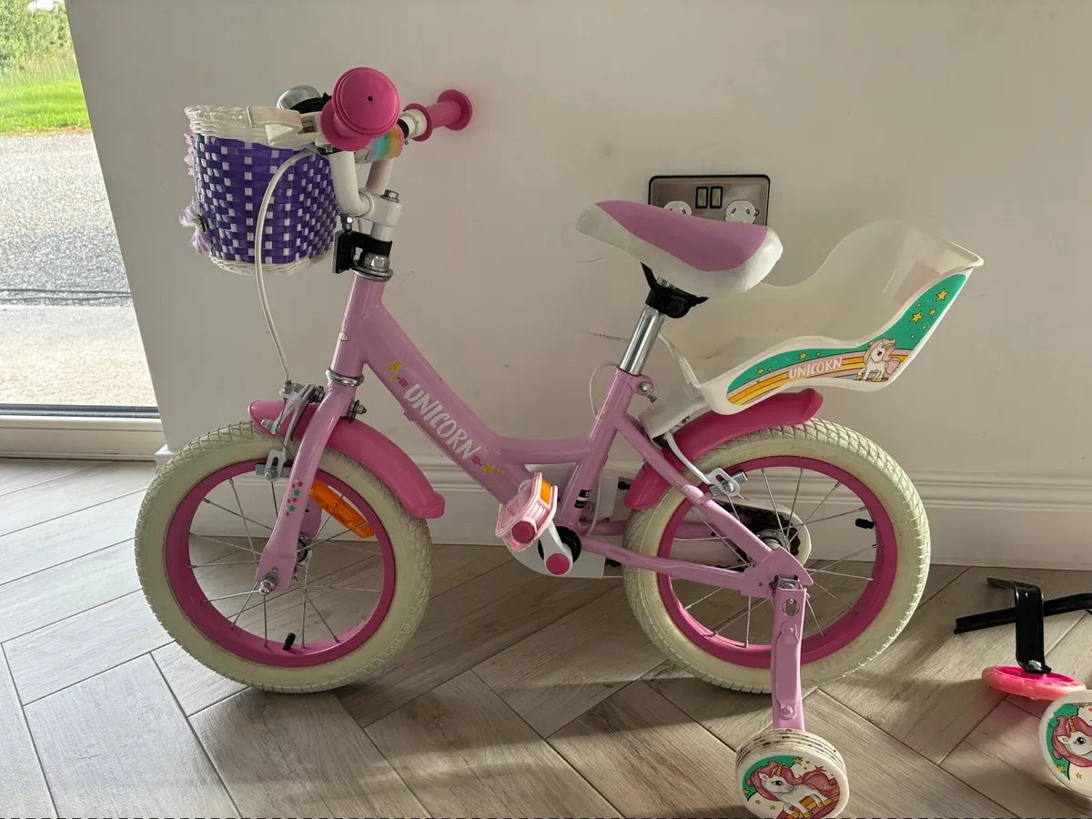 14 inch unicorn bike with two sets of stablisers - Image 3