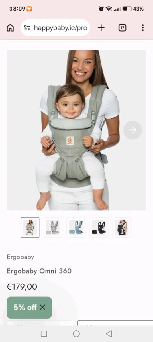 Ergobaby Omni 360 Air mesh Baby Carrier - Image 3
