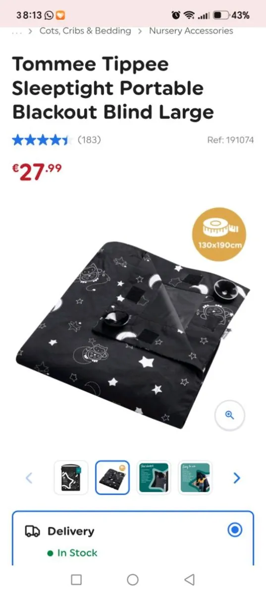 Gro black out blind & babylo sunshade - Image 2