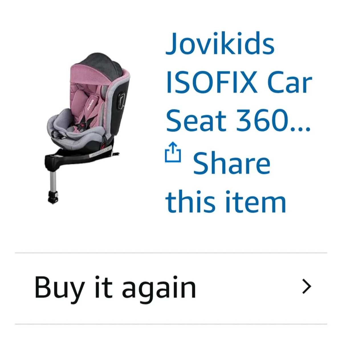 Jovikids 360 car seat - Image 1