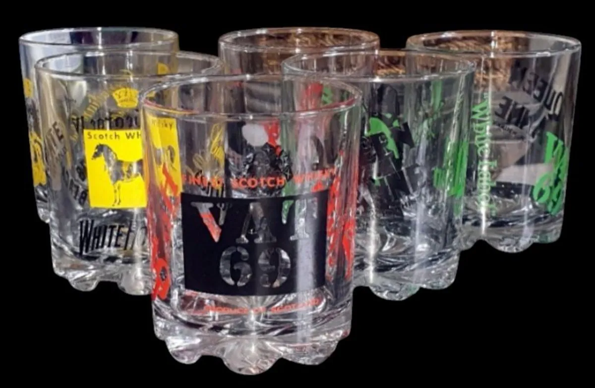 Vintage 1960s Scotch Whisky Glasses - Set of 6 - Image 1