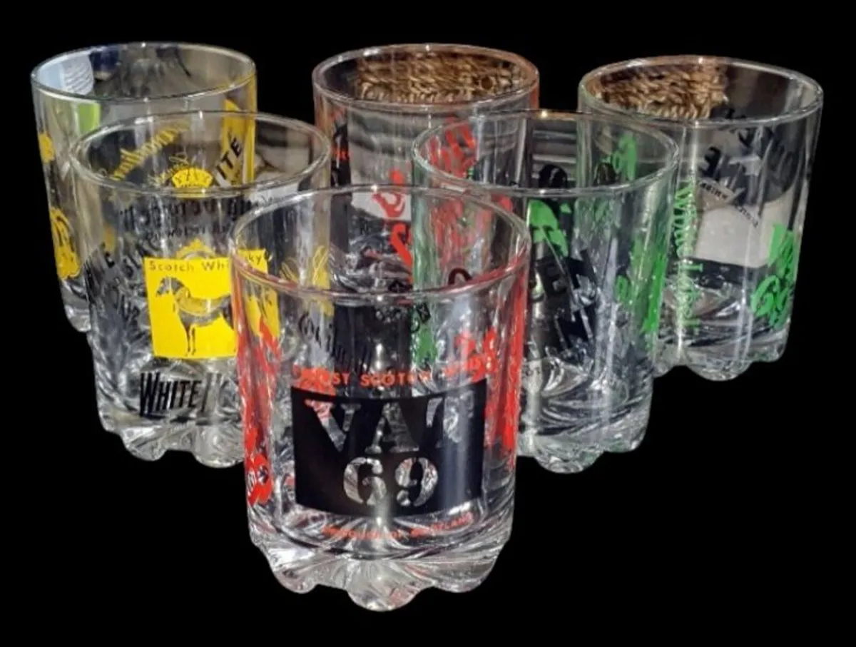 Vintage 1960s Scotch Whisky Glasses - Set of 6 - Image 4