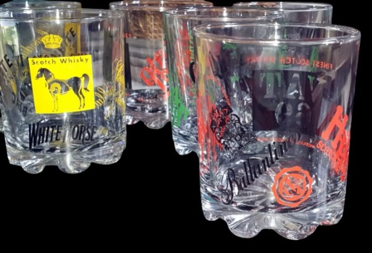 Vintage 1960s Scotch Whisky Glasses - Set of 6 - Image 2
