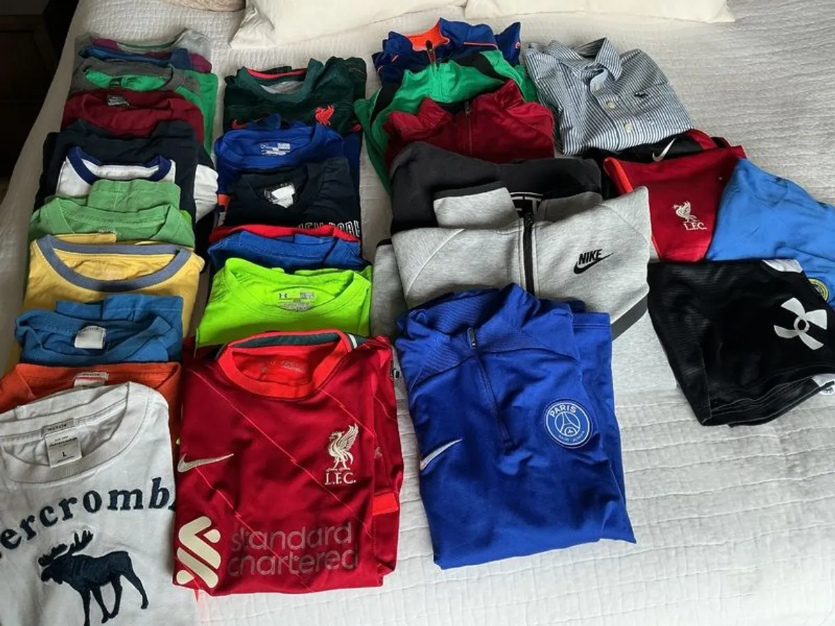 Boys Clothes Bundle age 10, kids size L, 30 items - Image 1