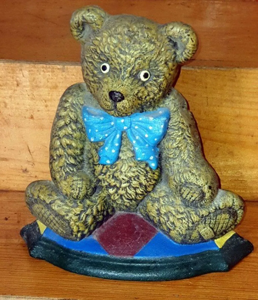 Vintage Cast Iron Teddy Doorstop – Wright Studio's - Image 4