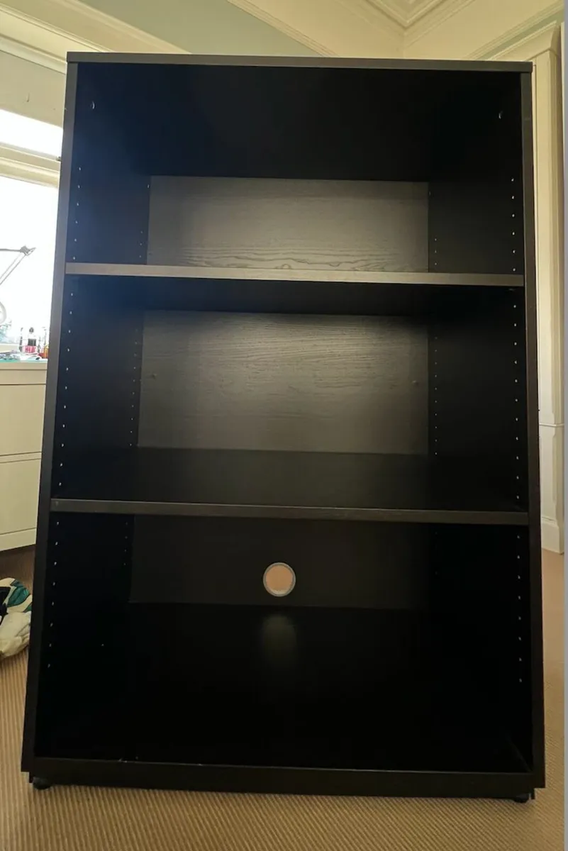 Black IKEA 3-tier shelf - Image 3