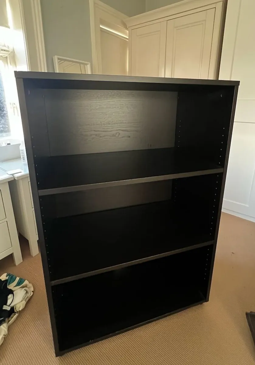 Black IKEA 3-tier shelf - Image 1