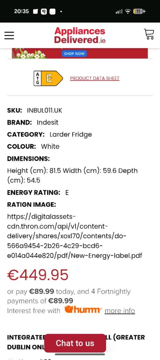 Integrated fridge - Image 3