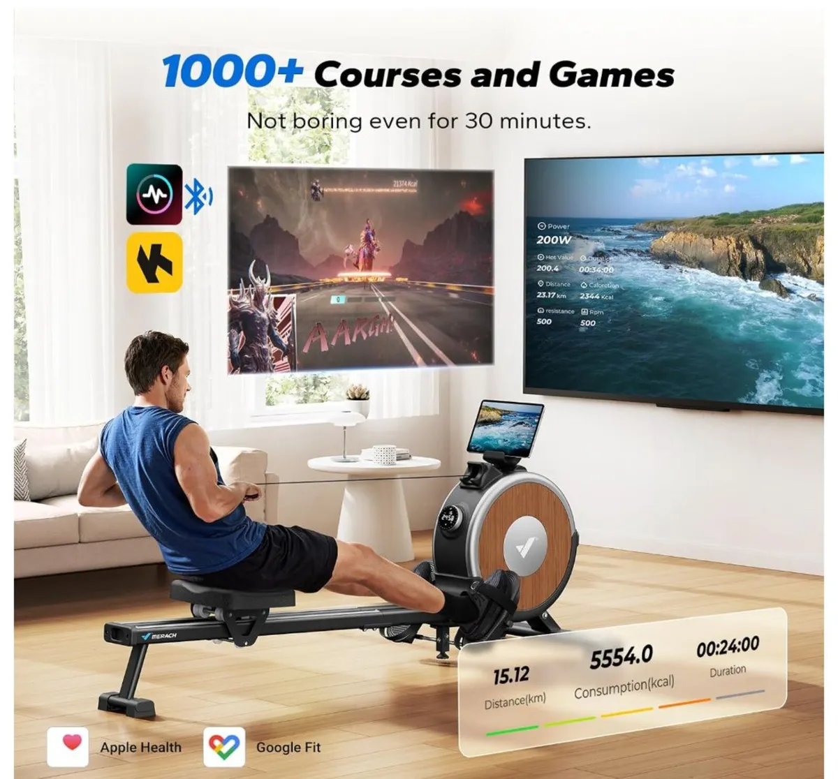 MERACH Rowing Machine for Home 16 Levels - Image 4