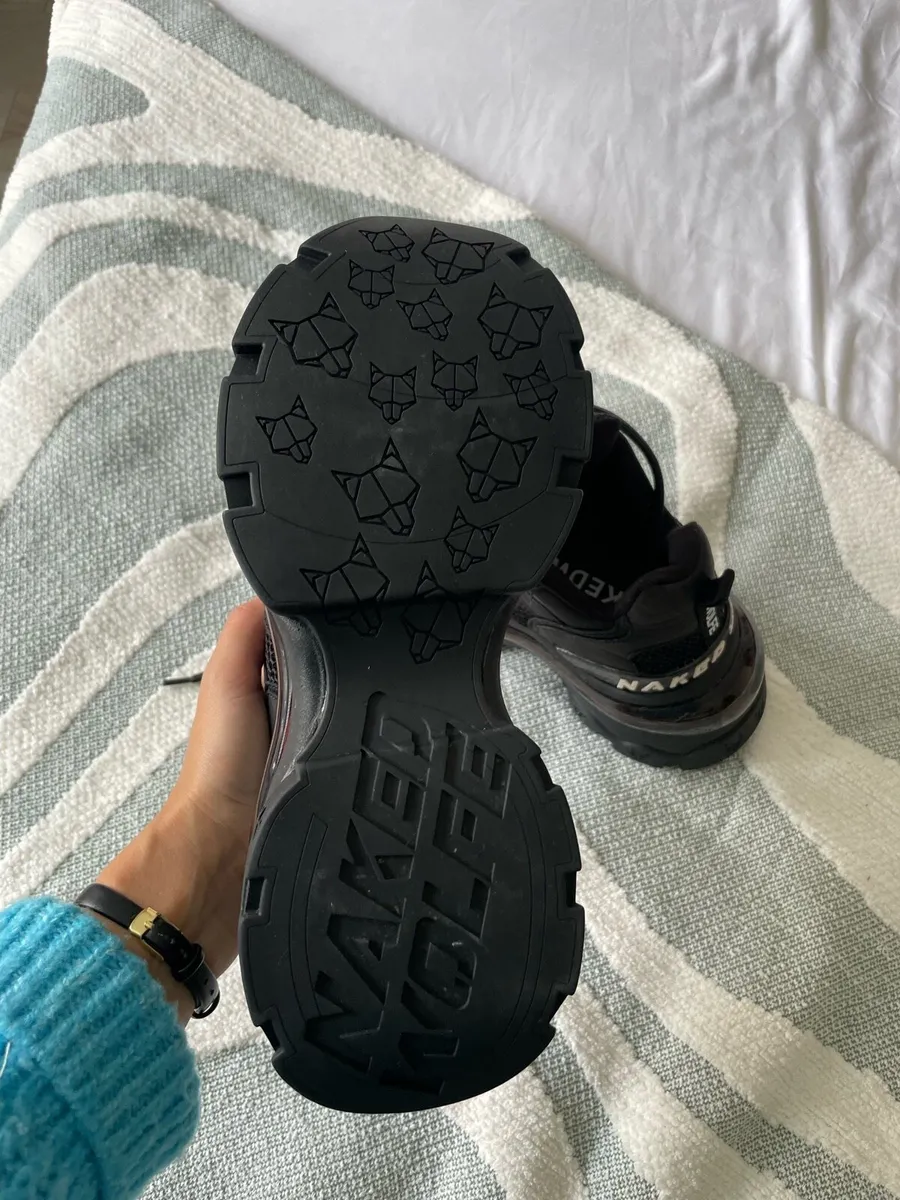 Naked Wolfe Black Platform Trainers - Image 4