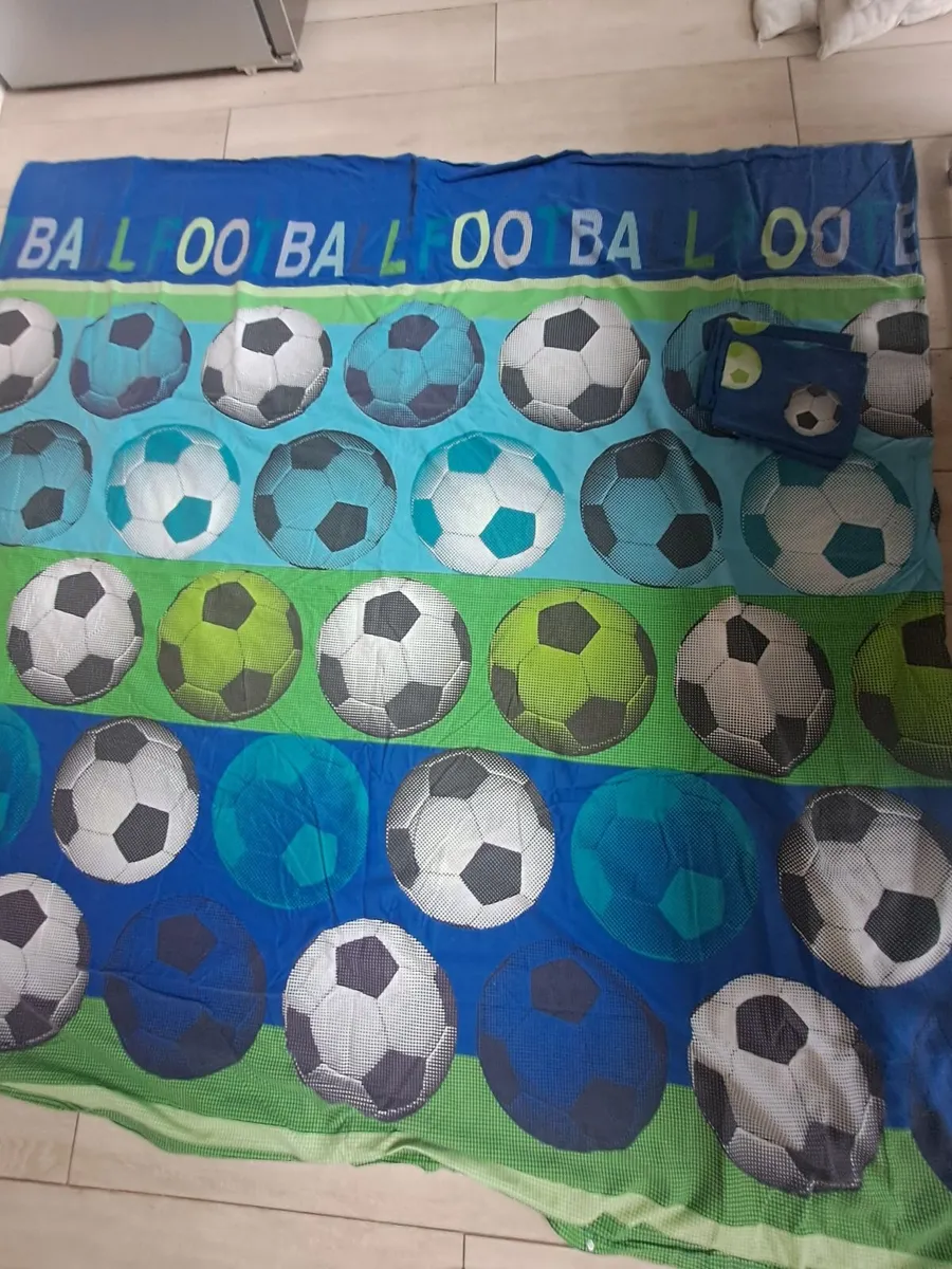 Catherine Mansfield double football duvet/sheet se - Image 1