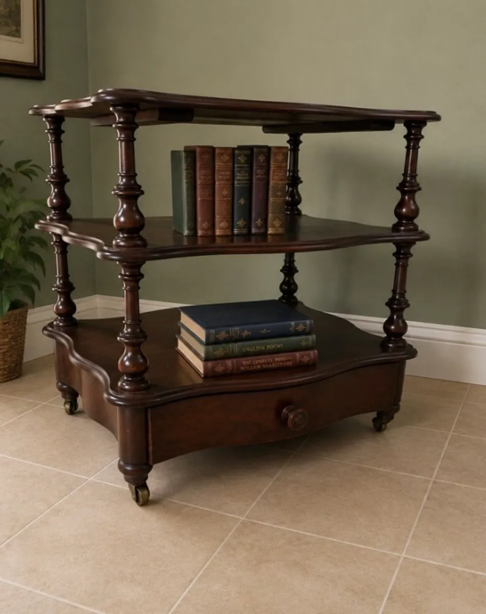 Victorian low size serpentine whatnot - Image 2