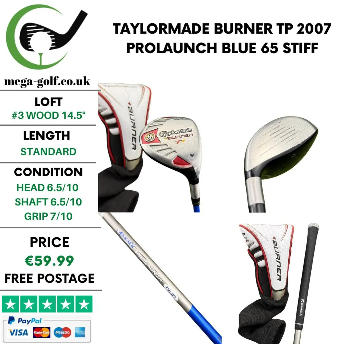 Taylormade Burner TP 2007 #3 Wood 14.5° / Stiff - Image 1