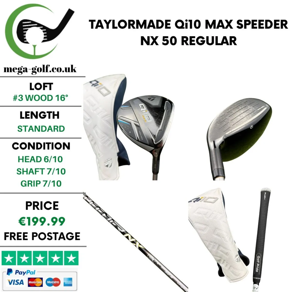 Taylormade Qi10 Max #3 Wood 16° / Regular - Image 1