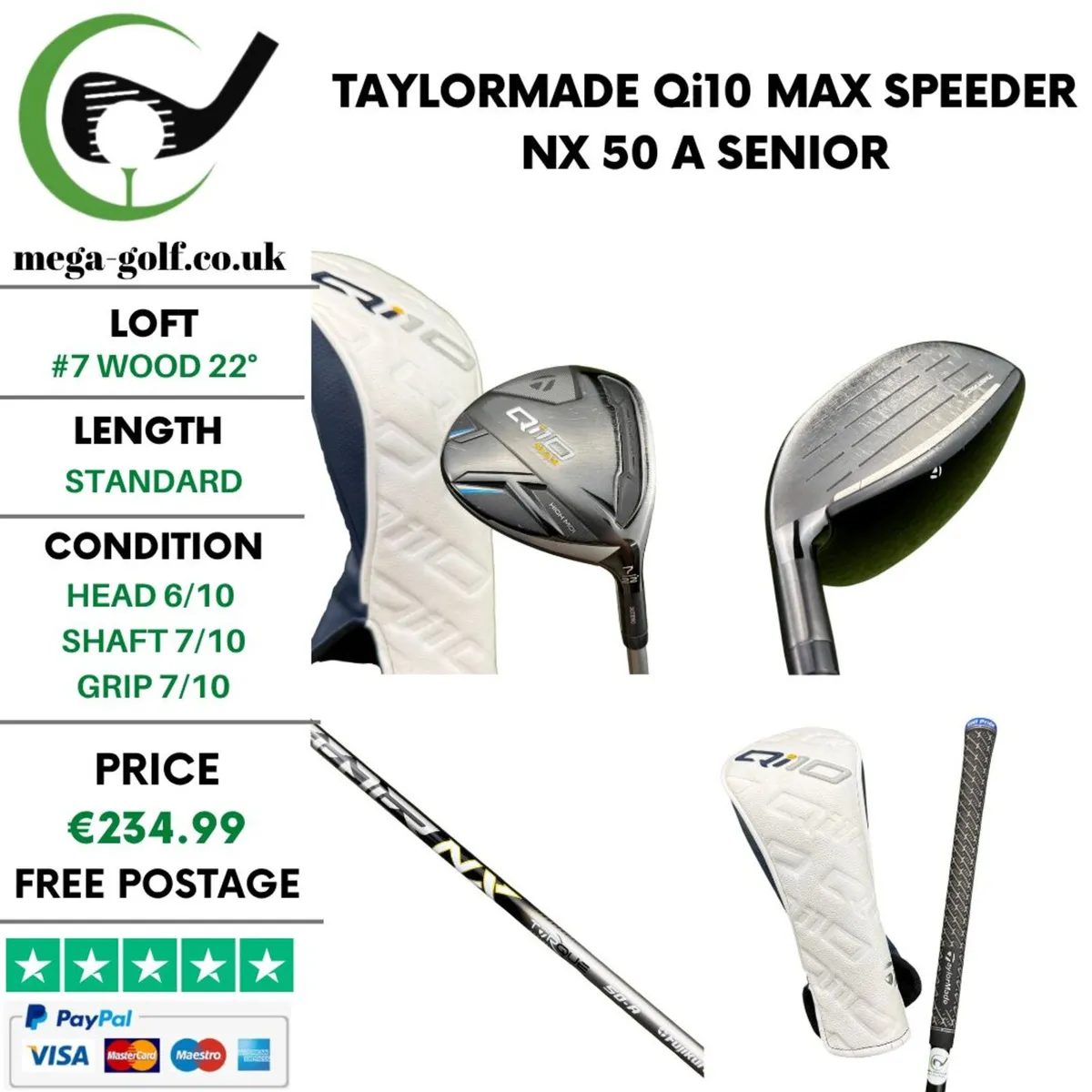 Taylormade Qi10 Max #7 Wood 22° / Senior - Image 1