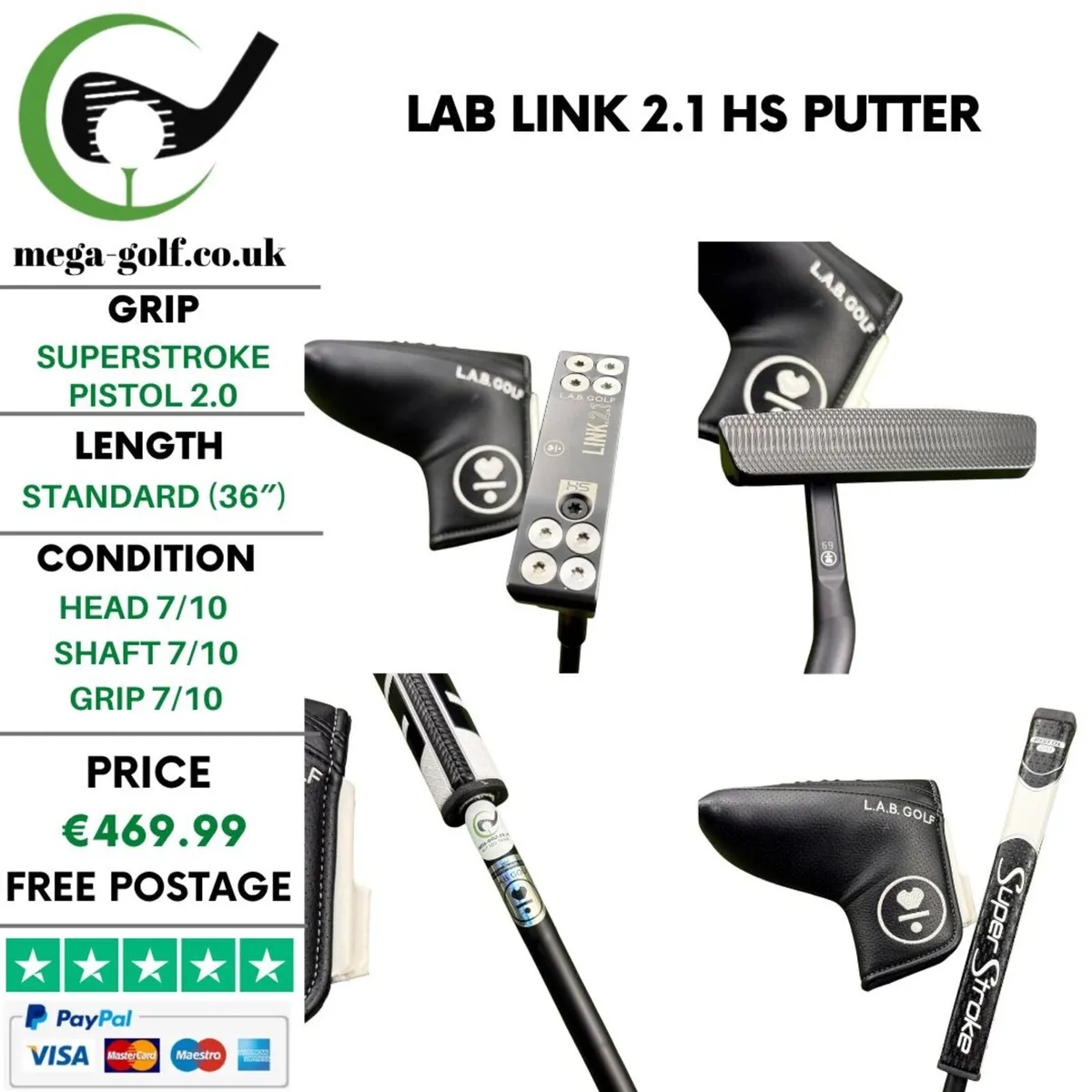 LAB Link 2.1 HS Putter / 36" - Image 1
