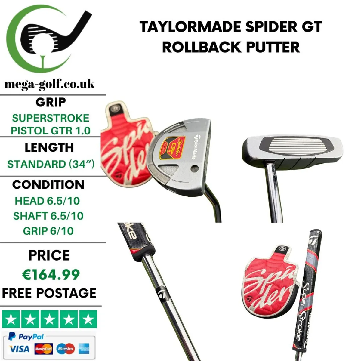Taylormade Spider GT Rollback Putter / 34" - Image 1