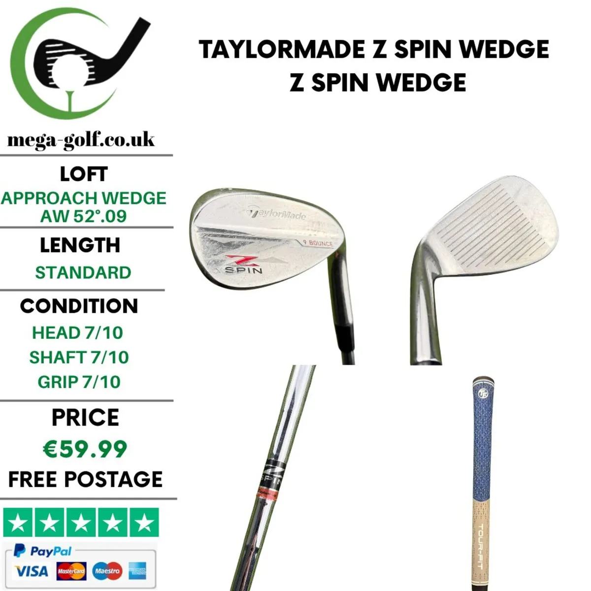 Taylormade Z Spin Wedge Aw 52°.09 / Z Spin Wedge - Image 1