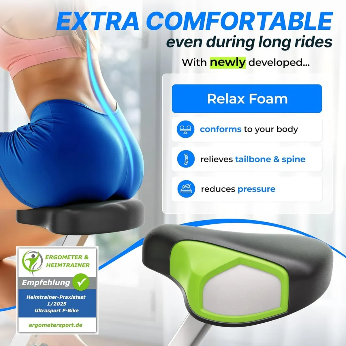 Folding Exercise Bike Extra Silent with Relax Foam - Image 3