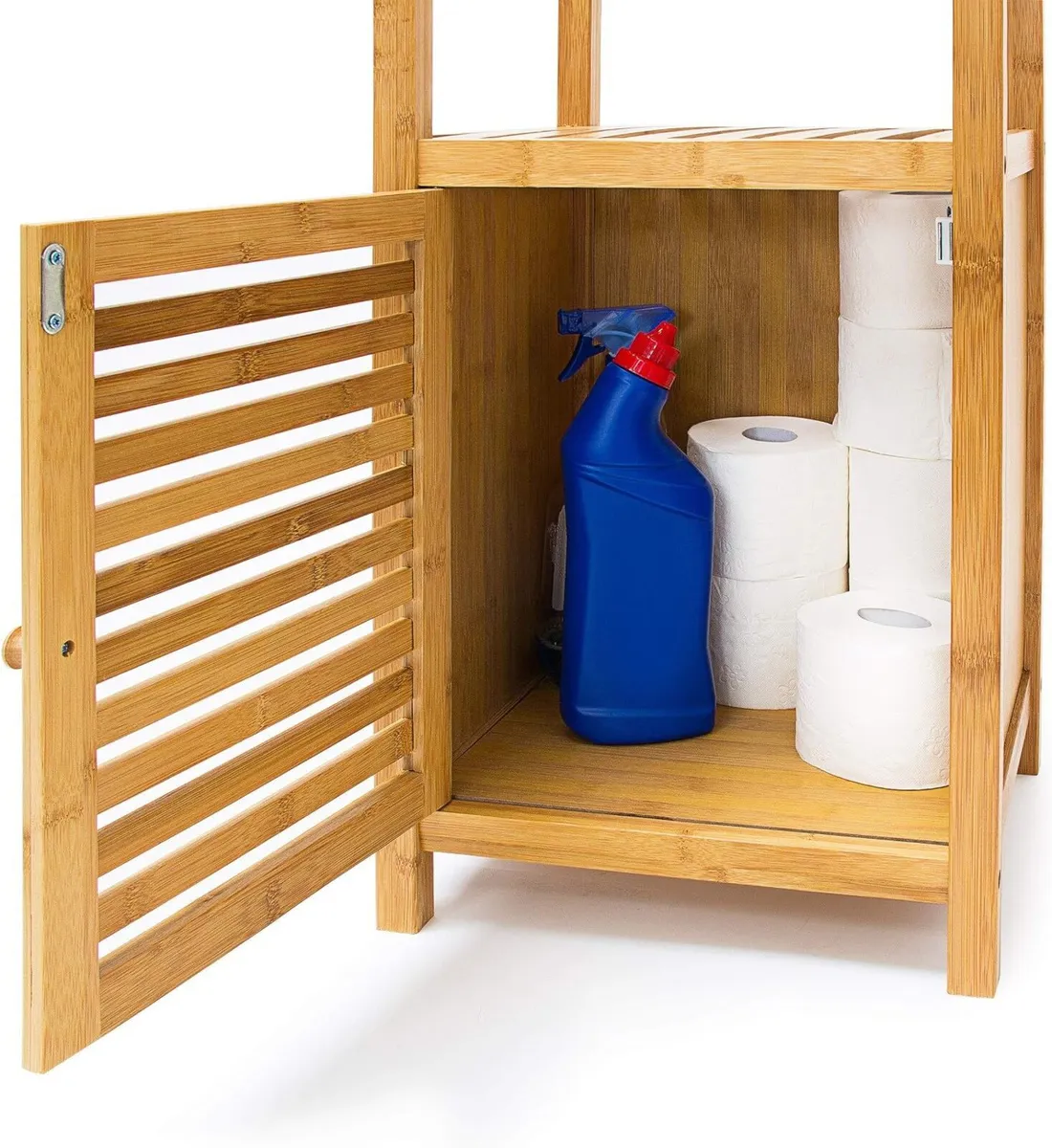 Bamboo Bathroom Shelf with 5 Shelves - Image 4