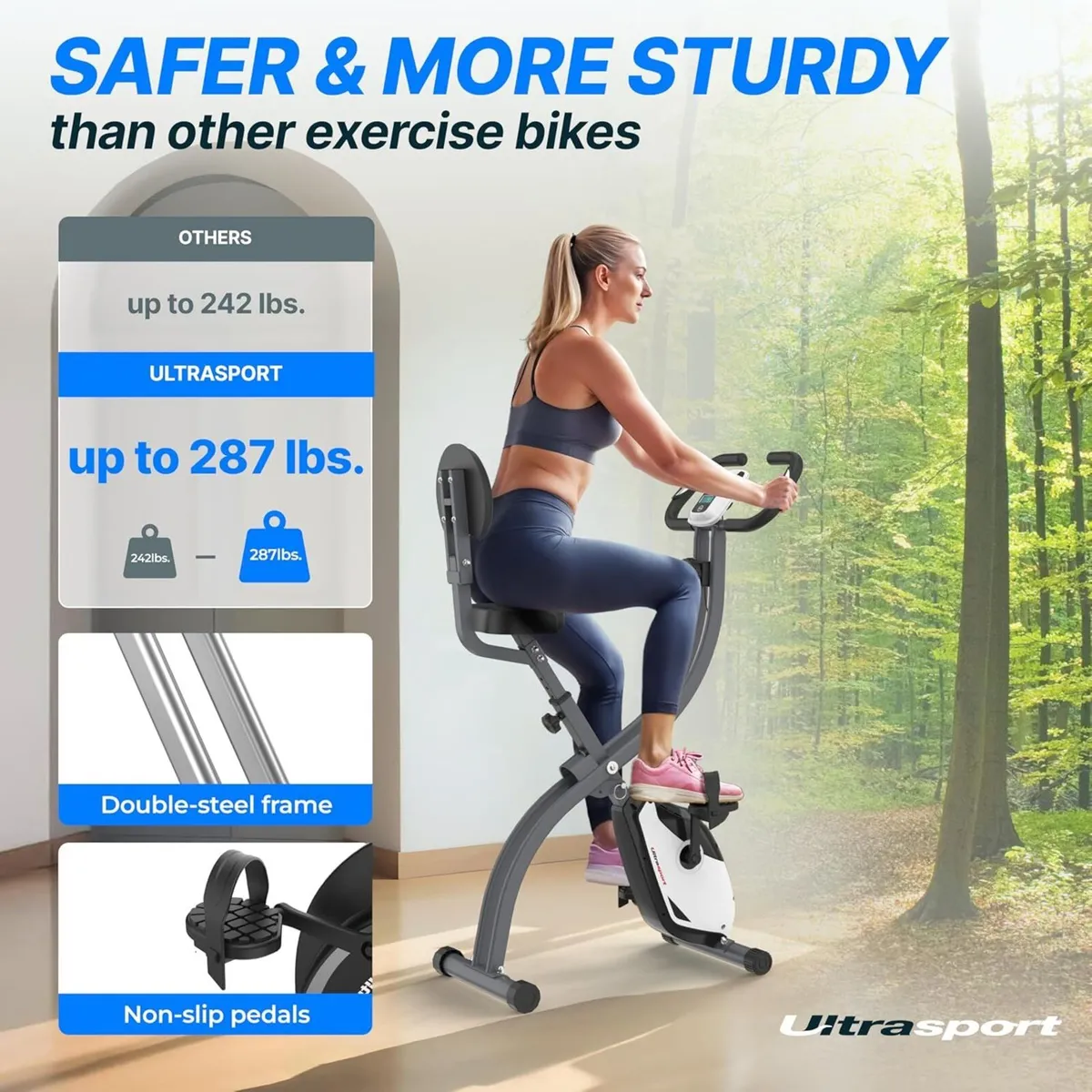 Folding Exercise Bike 286 Lbs Capacity Extra - Image 3