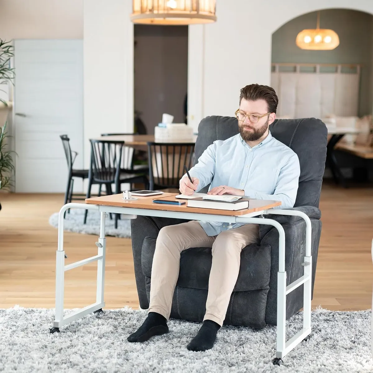 Mobile Over Bed Recliner Table - Image 2