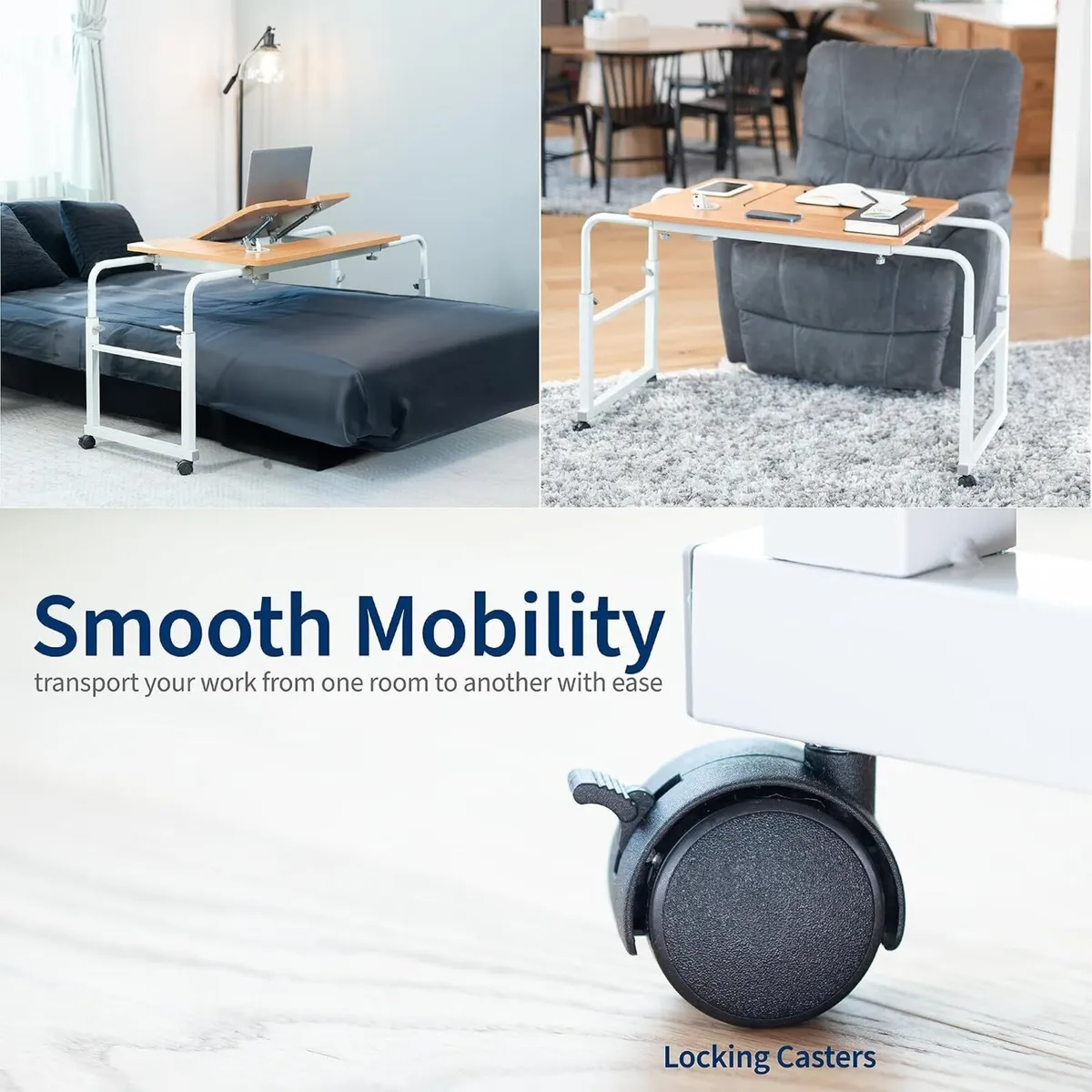Mobile Over Bed Recliner Table - Image 4