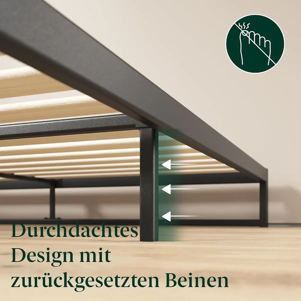 Trisha Heavy Duty Low Profile Platform Bed Frame - Image 4