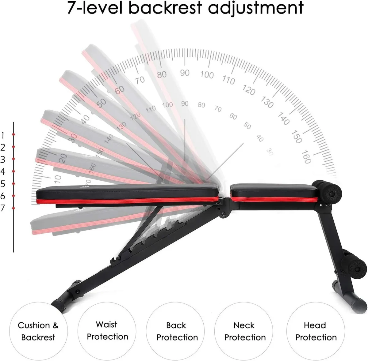 Adjustable Weight Bench Foldable Home Exercise Gym - Image 3