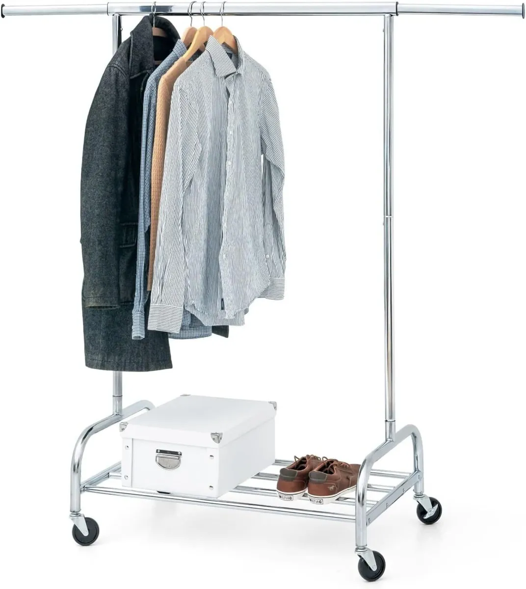 Extendable Heavy-Duty Clothes Rail Coat - Image 1
