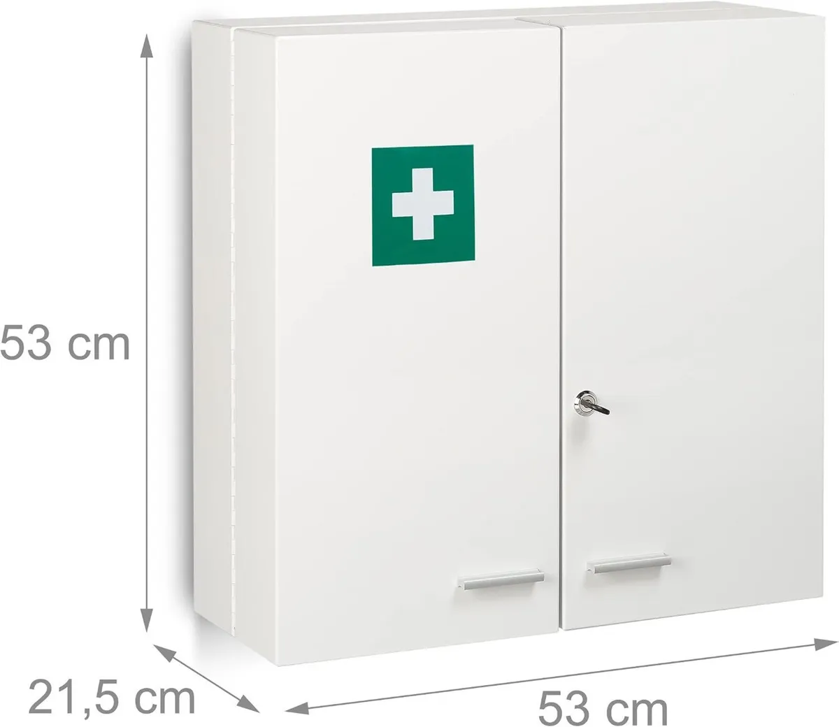 Medicine Cabinet Lockable 11 Compartments Steel - Image 3