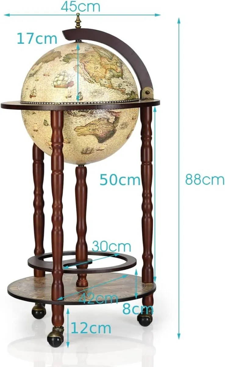 330MM 360MM Globe Drinks Cabinet Unique - Image 3