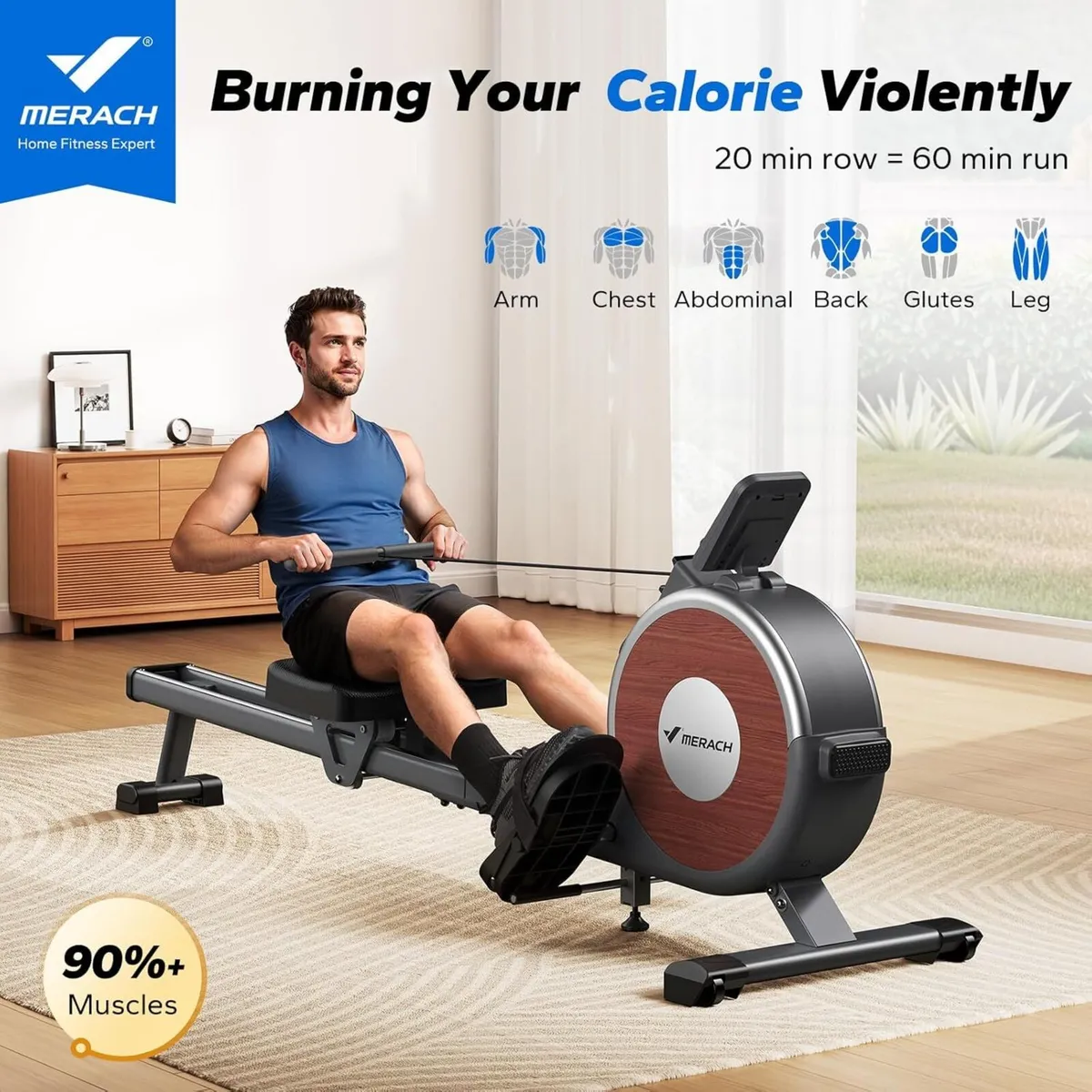 Rowing Machine for Home Gym 16 Resistance Levels - Image 2