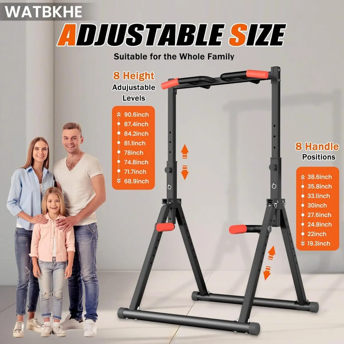 Power Tower Pull Up Dip Station Foldable Bar - Image 2