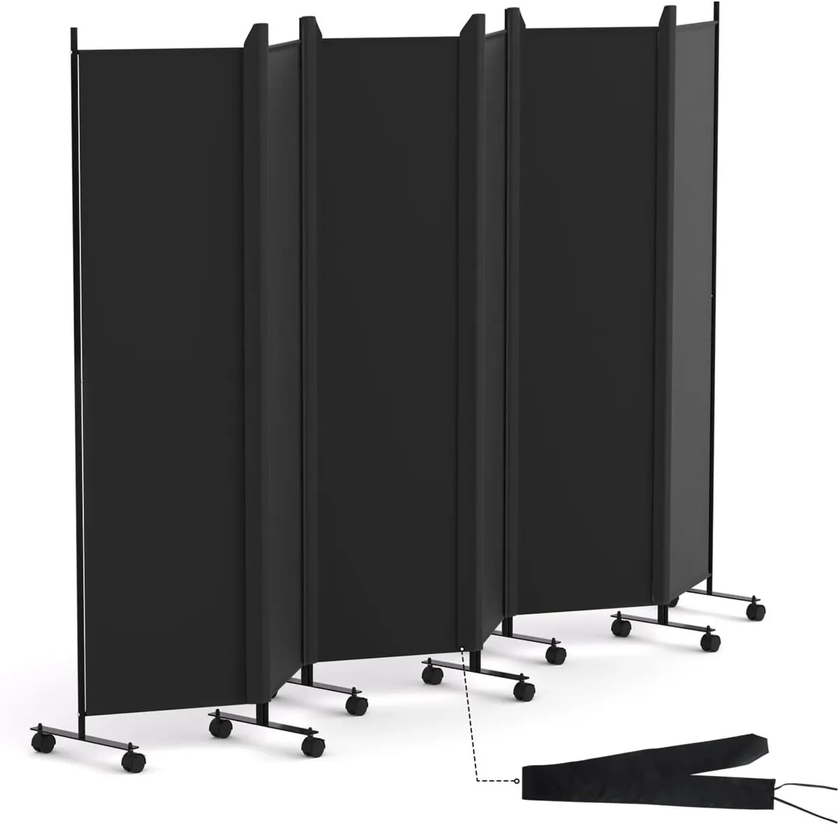 6 Panel Room Divider Folding Privacy Screen - Image 1