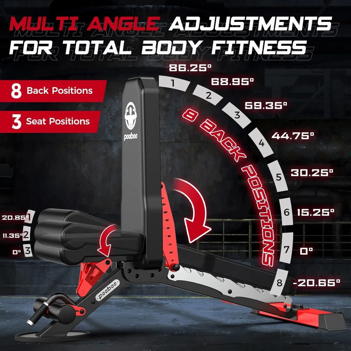 Weight Bench Adjustable Workout for Home 1500lbs - Image 3