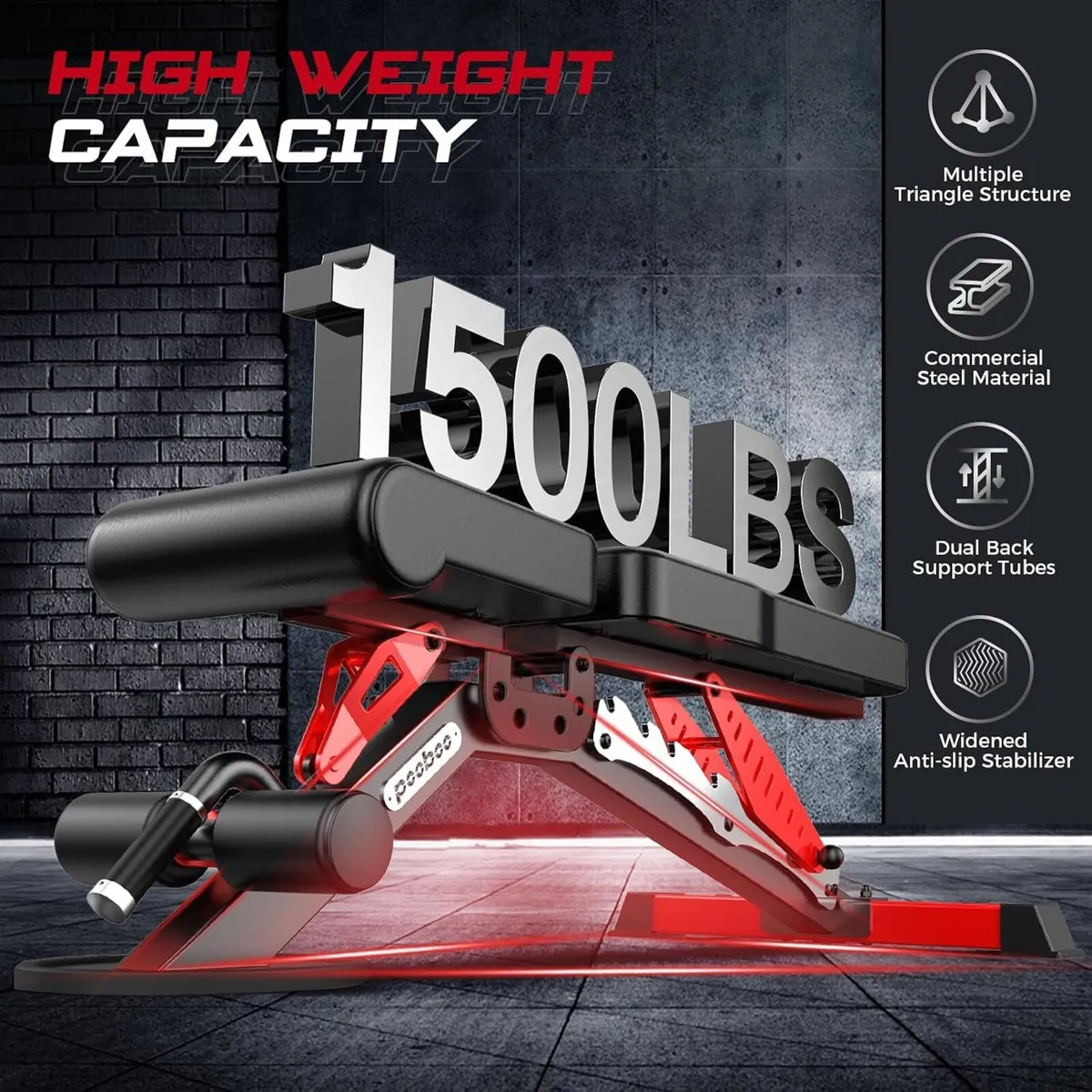 Weight Bench Adjustable Workout for Home 1500lbs - Image 4